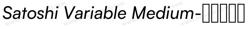Satoshi Variable Medium字体转换